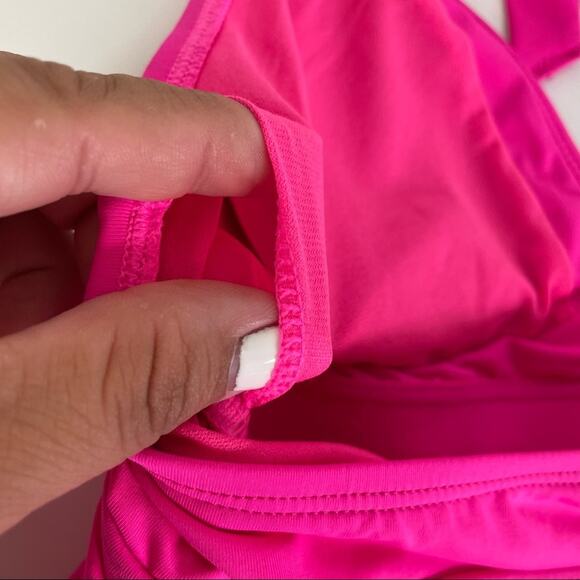 Athleta Shirrendipity Halter Tankini Pink top size XS - Picture 7 of 10
